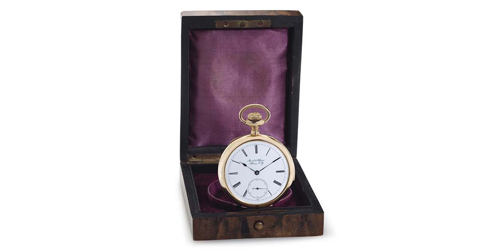 MOVEMENT SIGNED PATEK PHILIPPE, CASE SIGNED A.W.C.CO., RETAILED BY MARSH & HOFFMAN, ALBANY, N.Y., MOVEMENT NO. 66'303, CASE NO. 161'017, CIRCA 1887