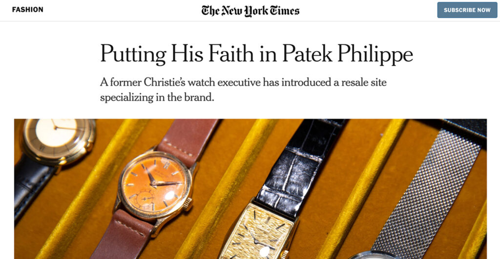 Putting His Faith in Patek Philippe