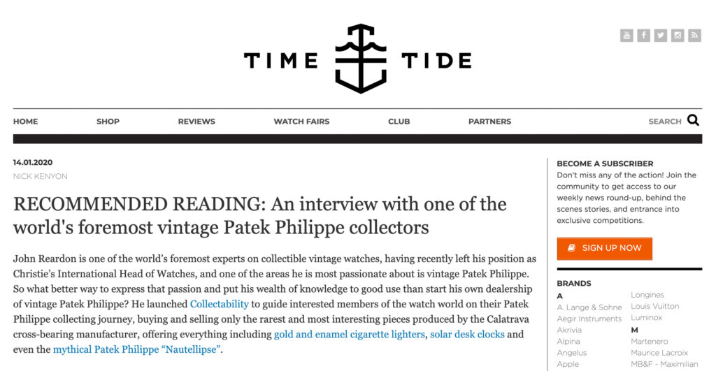 An interview with one of the world’s foremost vintage Patek Philippe collectors