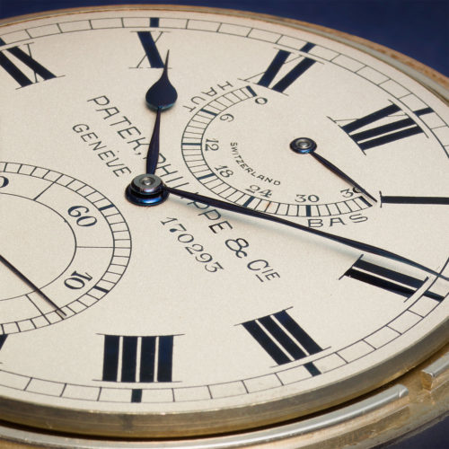 A MASSIVE PATEK PHILIPPE SILVER UP-DOWN INDICATOR OBSERVATORY CHRONOMETER