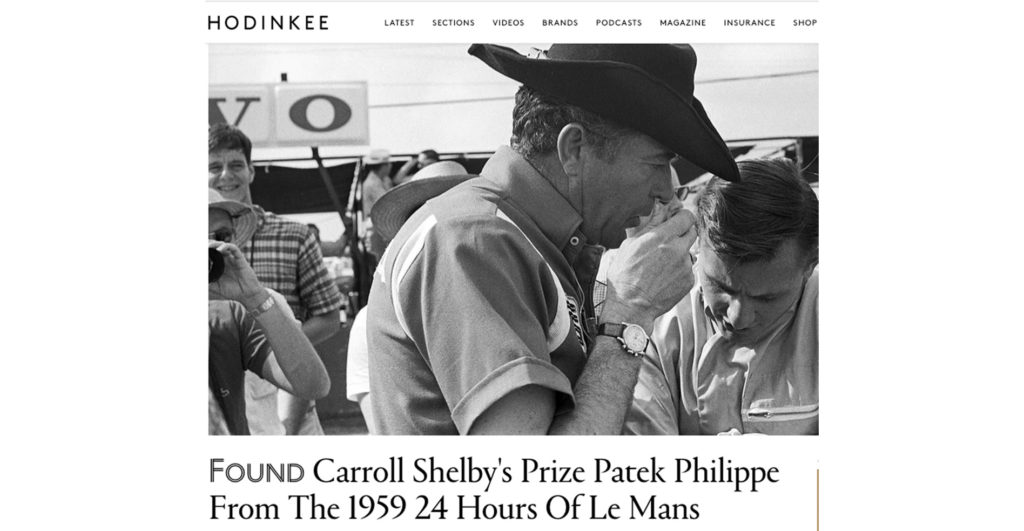 John Reardon reveals Carroll Shelby’s Prize Patek Philippe for winning the 1959 24 Hours of Le Mans