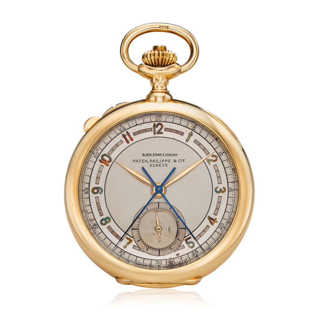 PATEK PHILIPPE SPLIT SECONDS POCKET WATCH WITH SECTOR DIAL