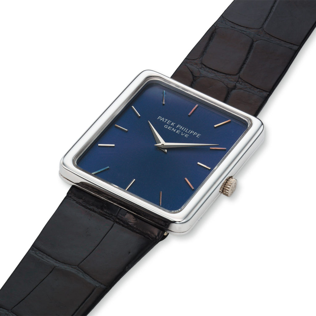 PATEK PHILIPPE WHITE GOLD RECTANGULAR WATCH REF. 3599G