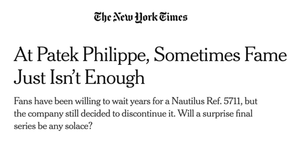 At Patek Philippe, Sometimes Fame Just Isn’t Enough