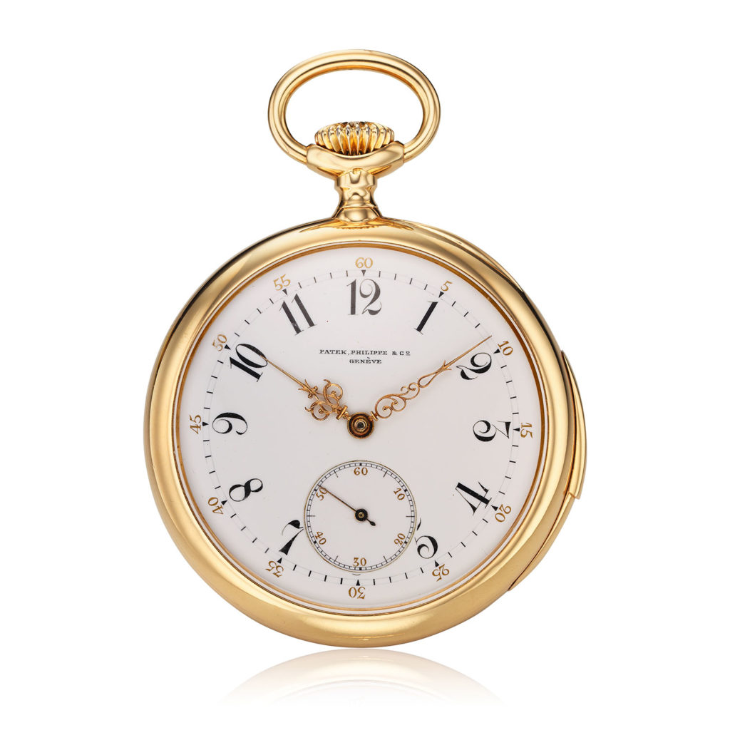 PATEK PHILIPPE MINUTE REPEATING POCKET WATCH, RETAILED BY SPAULDING & Co., CHICAGO