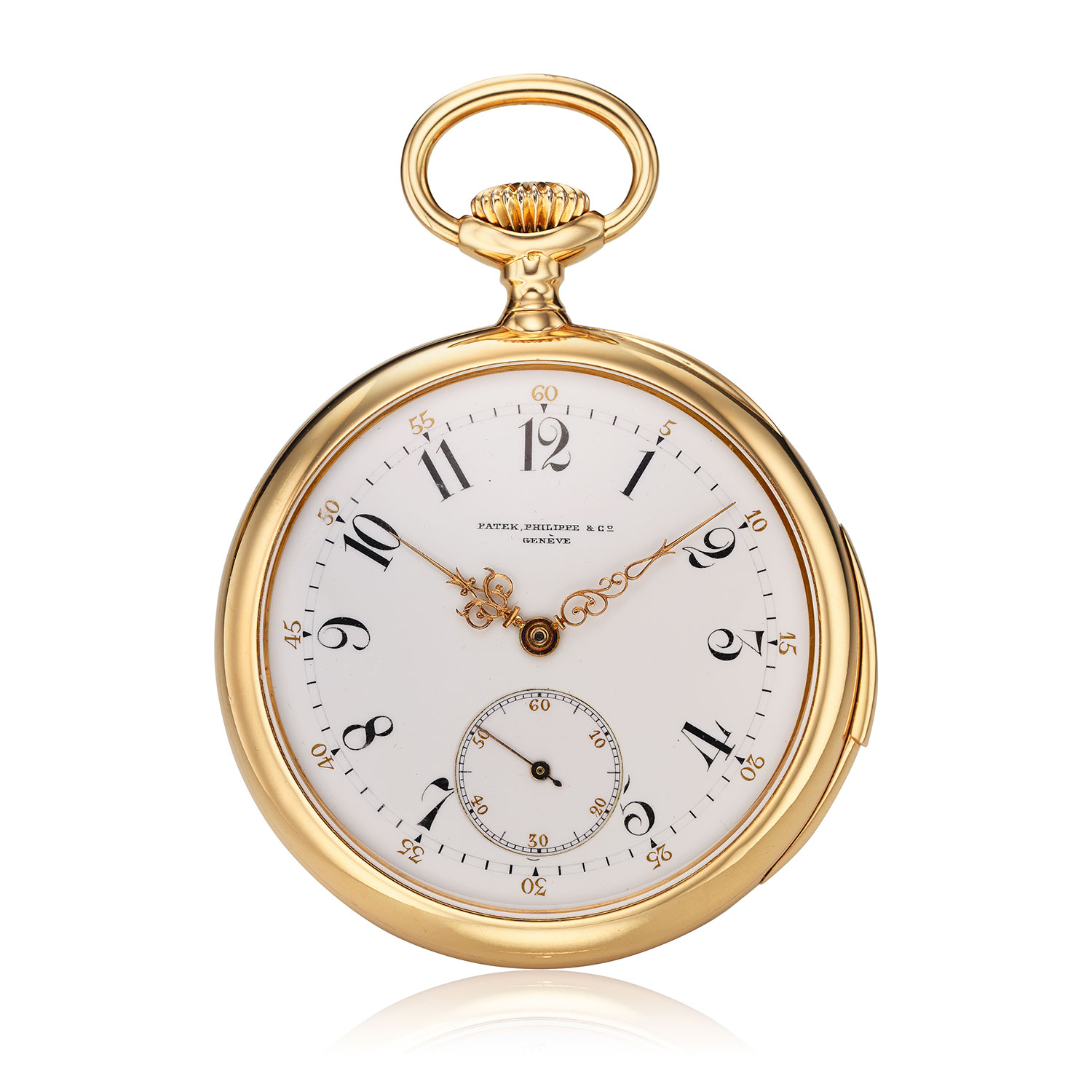Retailed By Spaulding & Co.: A yellow gold minute repeating