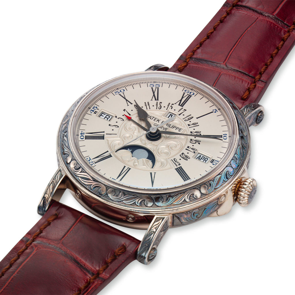 PATEK PHILIPPE HAND ENGRAVED PERPETUAL RETROGRADE CALENDAR REF. 5160G-001
