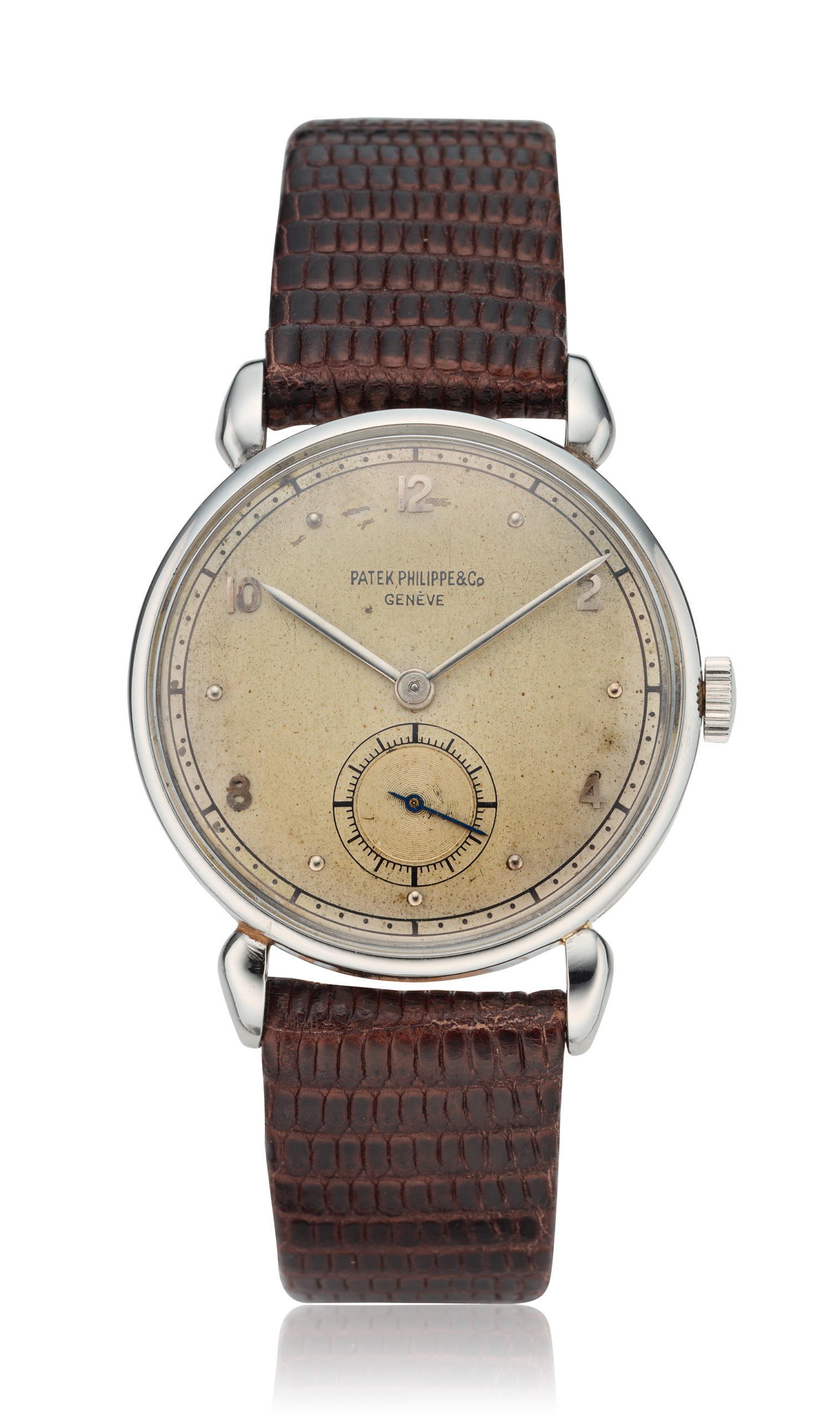 PATEK PHILIPPE STAINLESS STEEL CALATRAVA WITH TEARDROP LUGS REF. 1473A ...