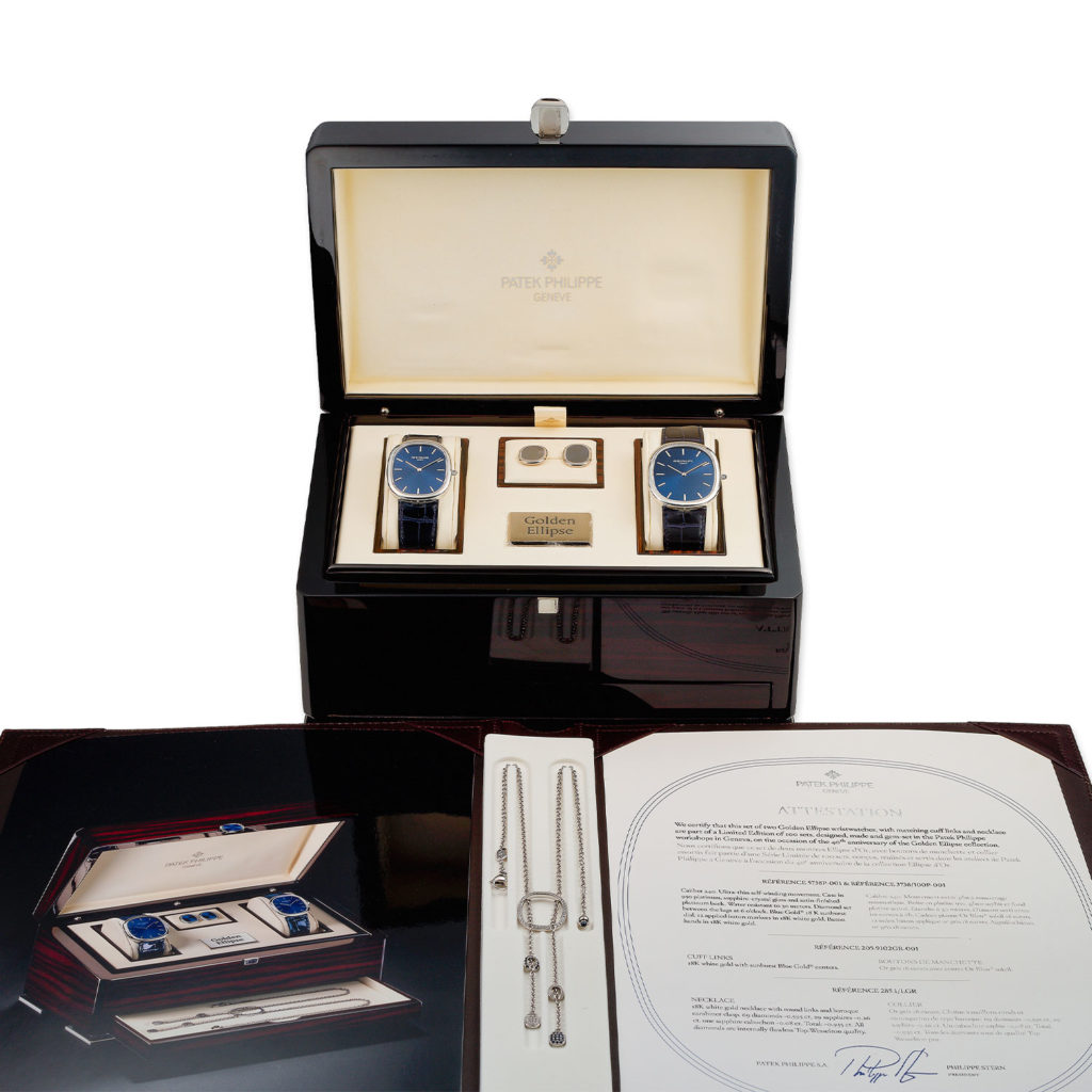 PATEK PHILIPPE ELLIPSE ANNIVERSARY SET, REF. 5738P AND 3738/100P