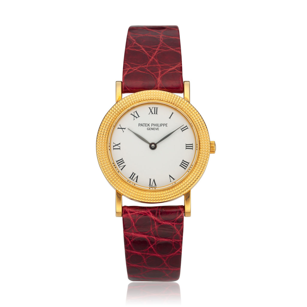 PATEK PHILIPPE YELLOW GOLD HOBNAIL QUARTZ LADIES WRISTWATCH REF. 4919J ...