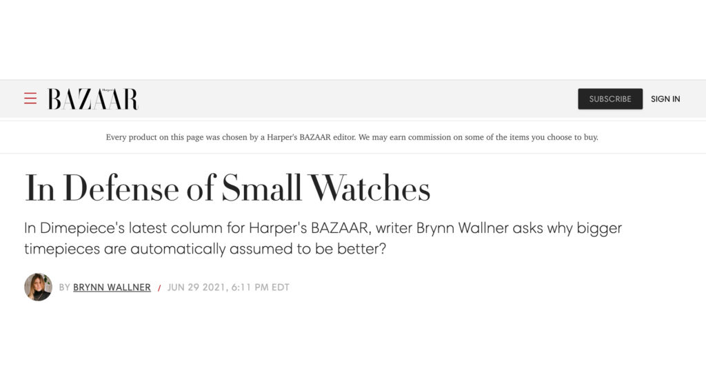 In Defense of Small Watches