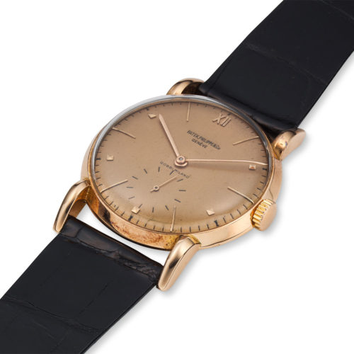 PATEK PHILIPPE ROSE GOLD TIME ONLY WITH UNUSUAL LUGS, REF. 1595R