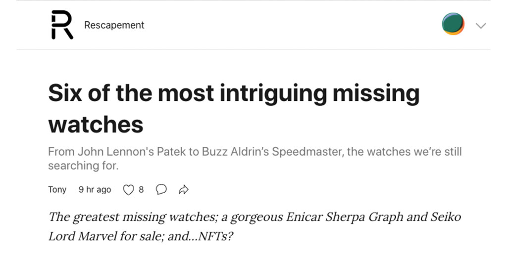 Six of the most intriguing missing watches