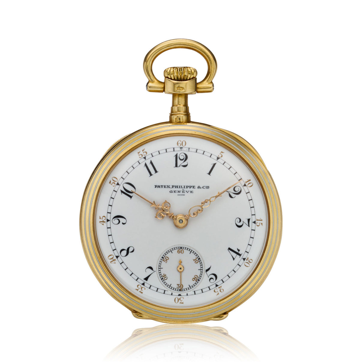 PATEK PHILIPPE YELLOW GOLD AND MINIATURE ENAMEL PENDANT WATCH ...