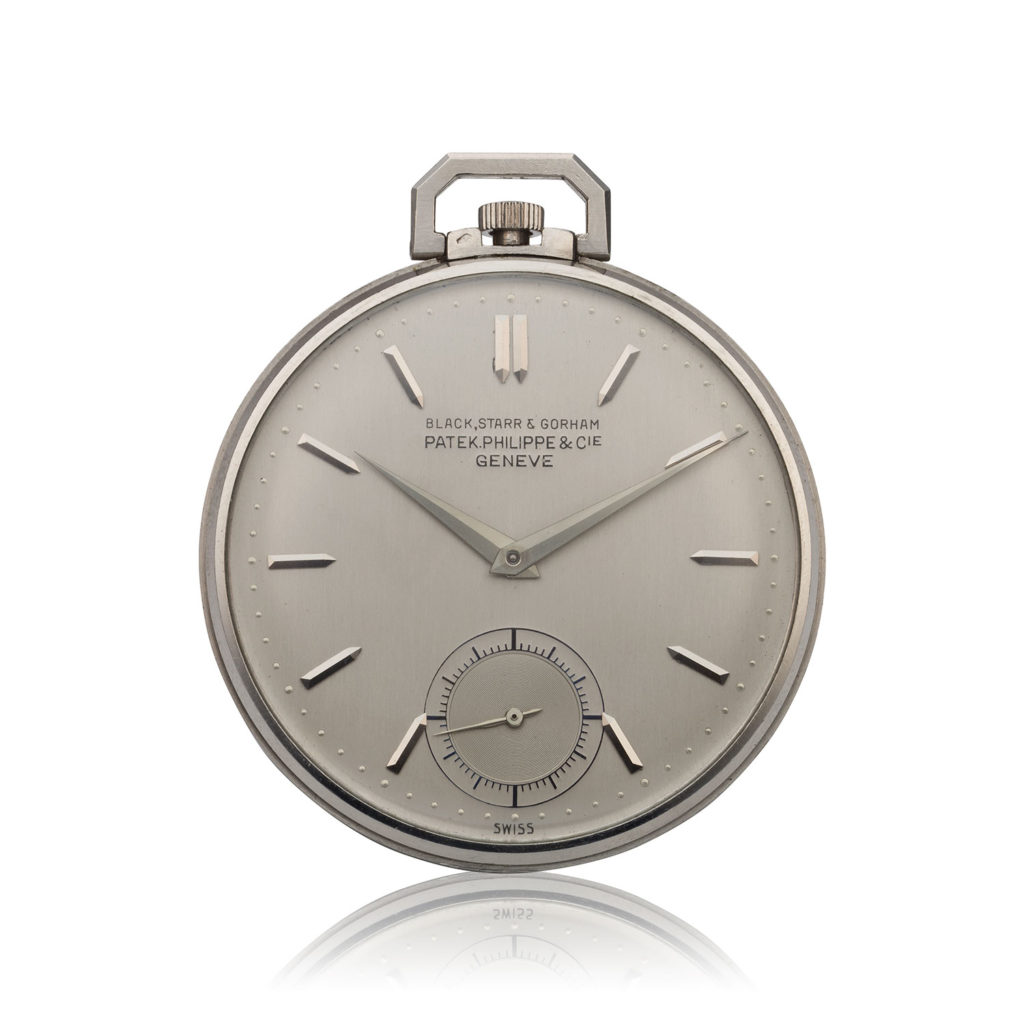 A PATEK PHILIPPE PLATINUM POCKET WATCH WITH ROYAL PROVENANCE, REF. 600P
