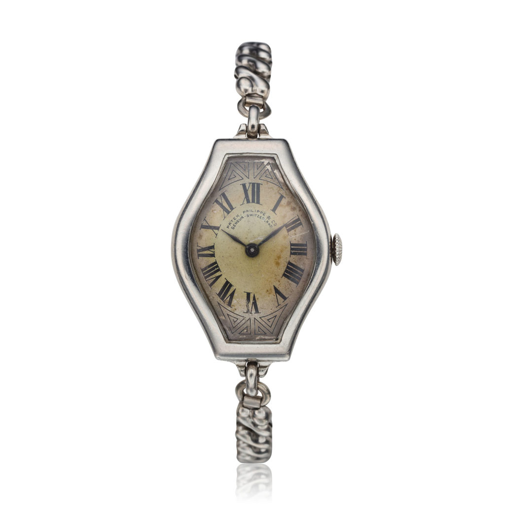 EARLY PATEK PHILIPPE PLATINUM LADIES BRACELET WATCH