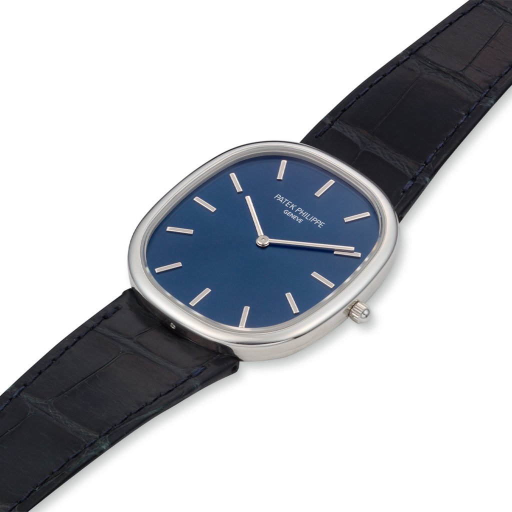 PATEK PHILIPPE PLATINUM JUMBO ELLIPSE RETAILED BY TIFFANY & CO. REF. 5738P