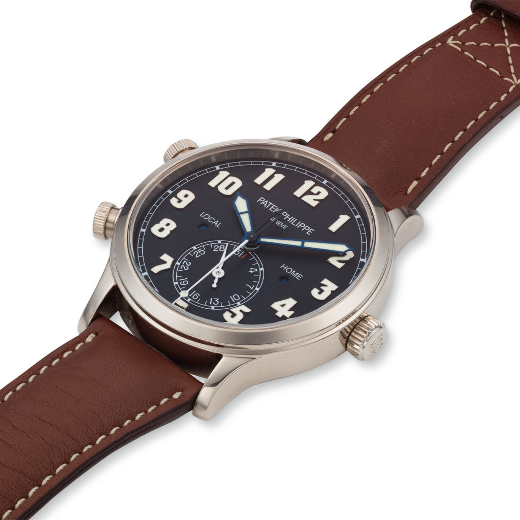 PATEK PHILIPPE WHITE GOLD PILOT TRAVEL TIME