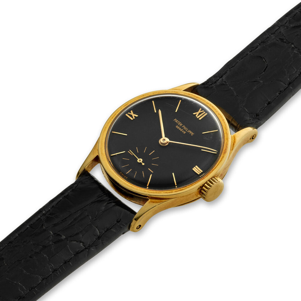 PATEK PHILIPPE YELLOW GOLD CALATRAVA WITH BLACK DIAL