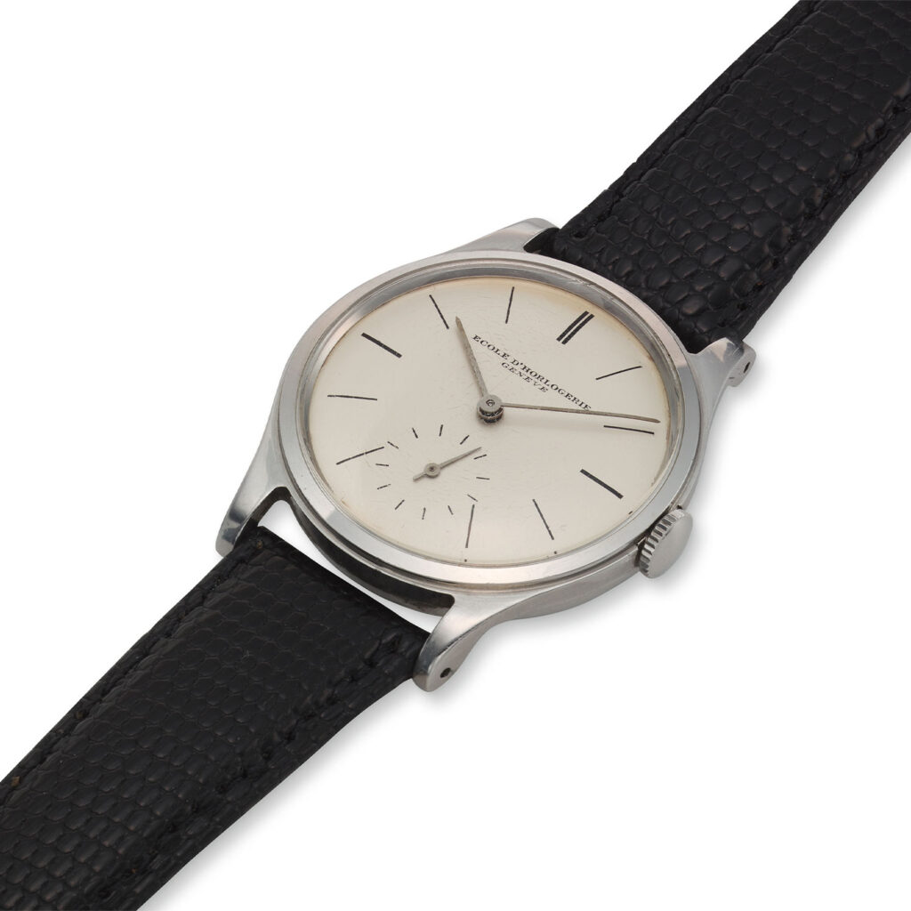 ECOLE D’HORLOGERIE STAINLESS STEEL SCREW BACK WRISTWATCH