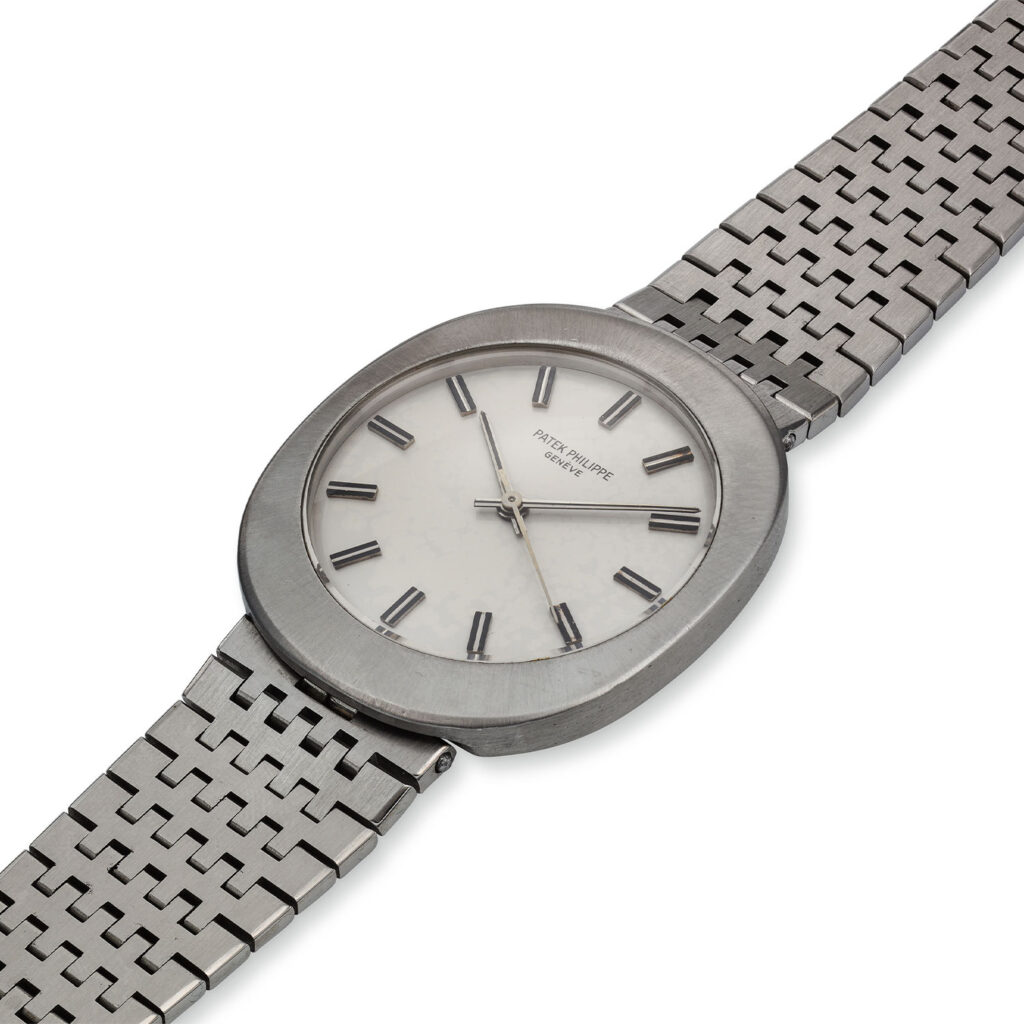 PATEK PHILIPPE STEEL ELLIPSE SHAPED SELF-WINDING WRISTWATCH