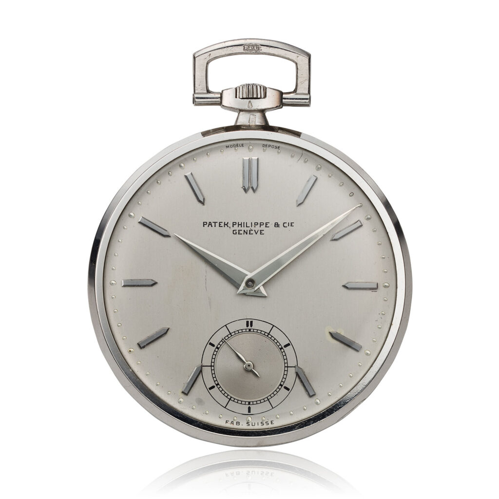 ELEGANT PATEK PHILIPPE PLATINUM POCKET WATCH