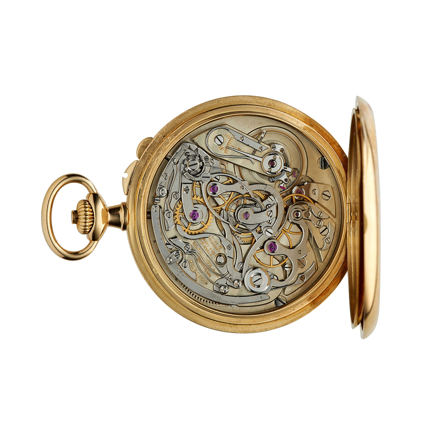 PATEK PHILIPPE SPLIT SECONDS POCKET WATCH WITH BREGUET NUMBERS ...