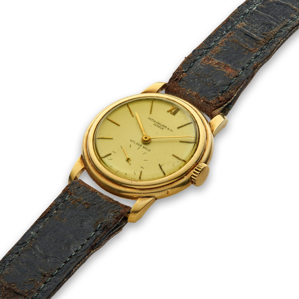 PATEK PHILIPPE YELLOW GOLD TIME ONLY WITH ORIGINAL BOX AND CERT, REF. 592J