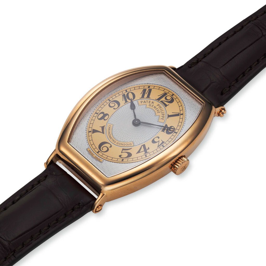 PATEK PHILIPPE ROSE GOLD TONNEAU WRISTWATCH, REF. 5098R