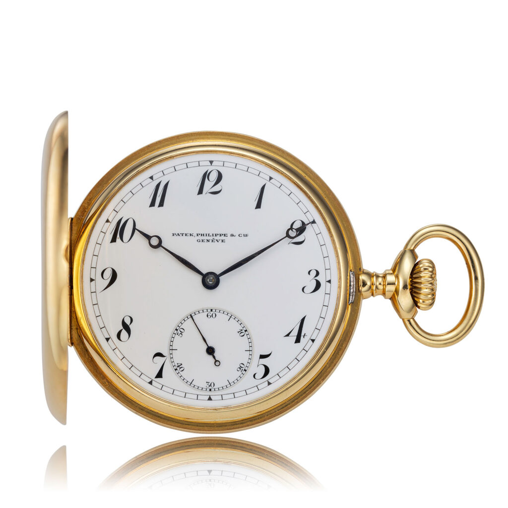 PATEK PHILIPPE YELLOW GOLD HUNTER CASE WATCH