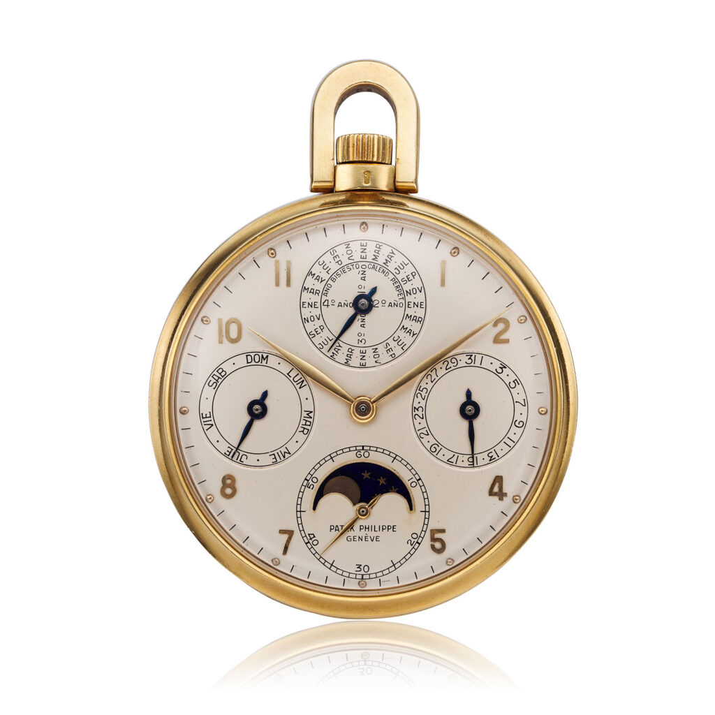PATEK PHILIPPE PERPETUAL CALENDAR POCKET WATCH REF. 725/2J