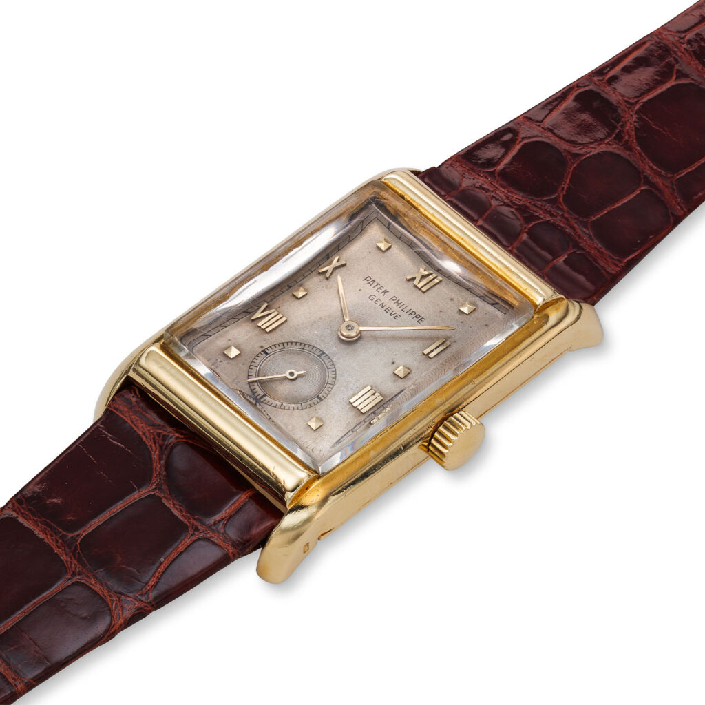 PATEK PHILIPPE RECTANGULAR WRISTWATCH REF. 1493J