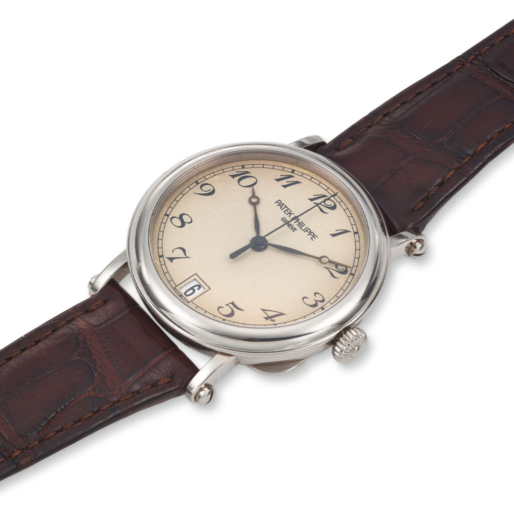 PATEK PHILIPPE WHITE GOLD OFFICER WRISTWATCH REF. 5053G