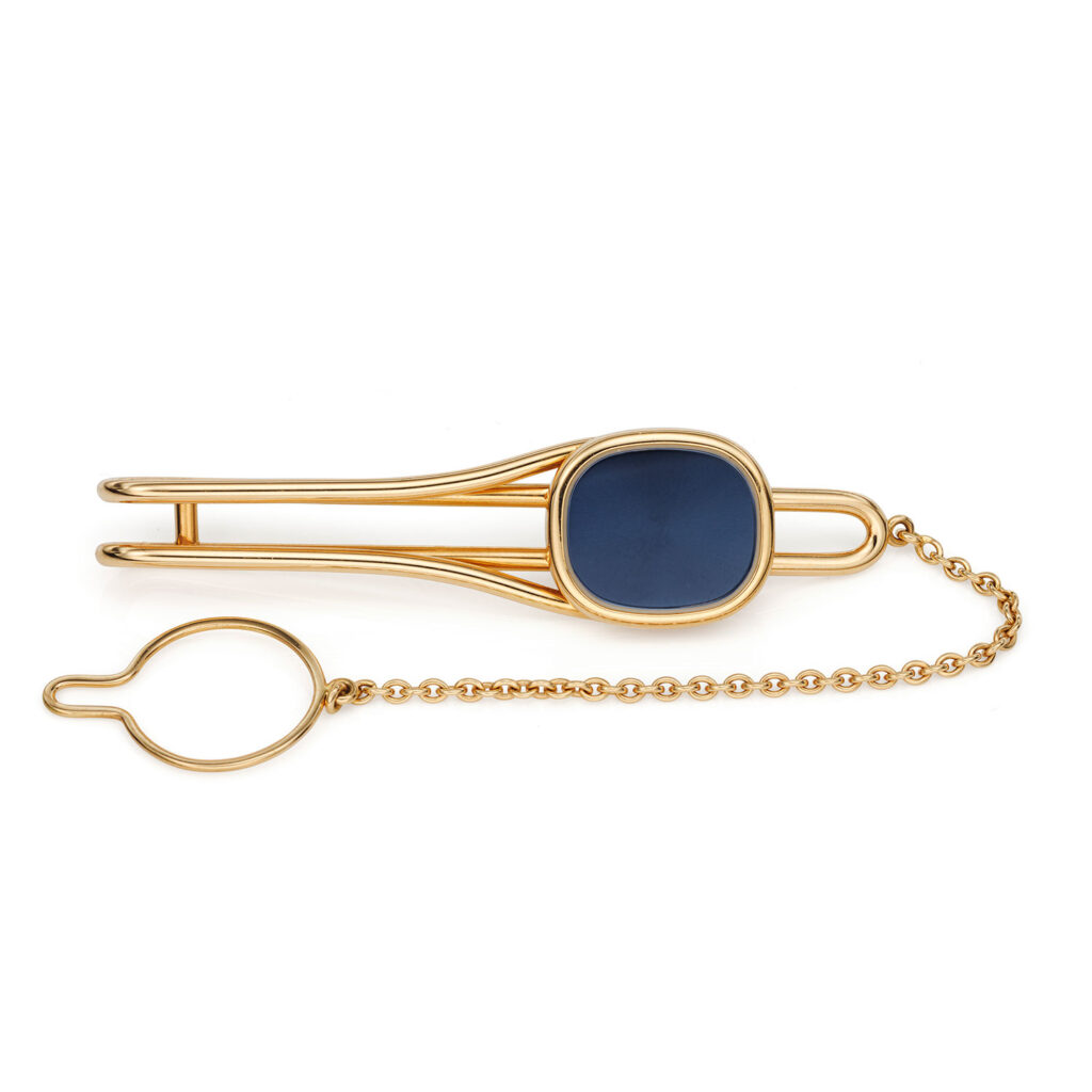 PATEK PHILIPPE YELLOW GOLD ELLIPSE TIE CLIP