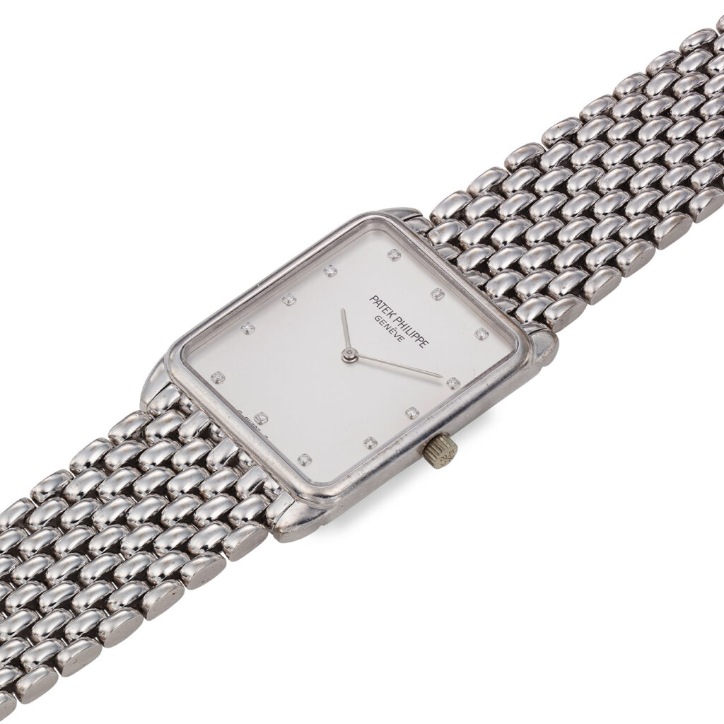 PATEK PHILIPPE WHITE GOLD AND DIAMOND  BRACELET WATCH REF. 3803/2G