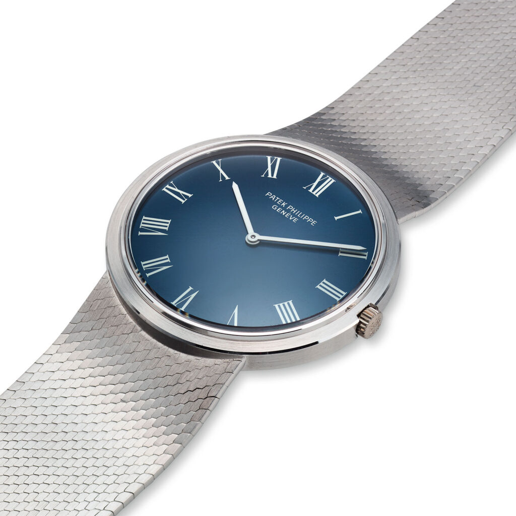 PATEK PHILIPPE SELF-WINDING WHITE GOLD BRACELET WATCH REF. 3606/1G