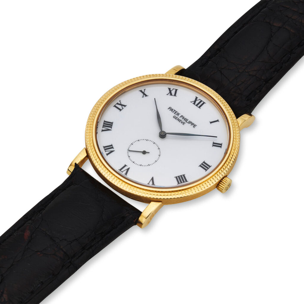 PATEK PHILIPPE YELLOW GOLD MANUAL HOBNAIL CALATRAVA REF. 3919J