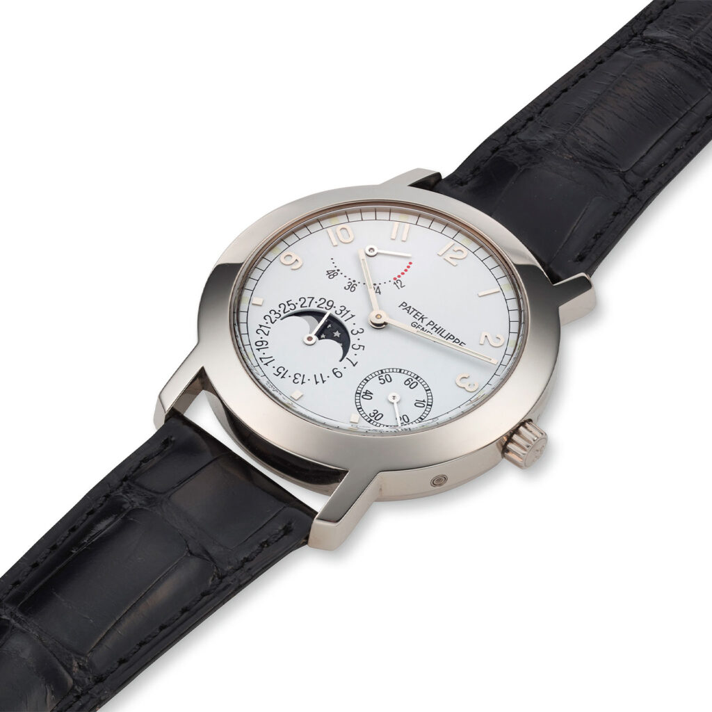 PATEK PHILIPPE WHITE GOLD MOONPHASE POWER RESERVE REF. 5055G