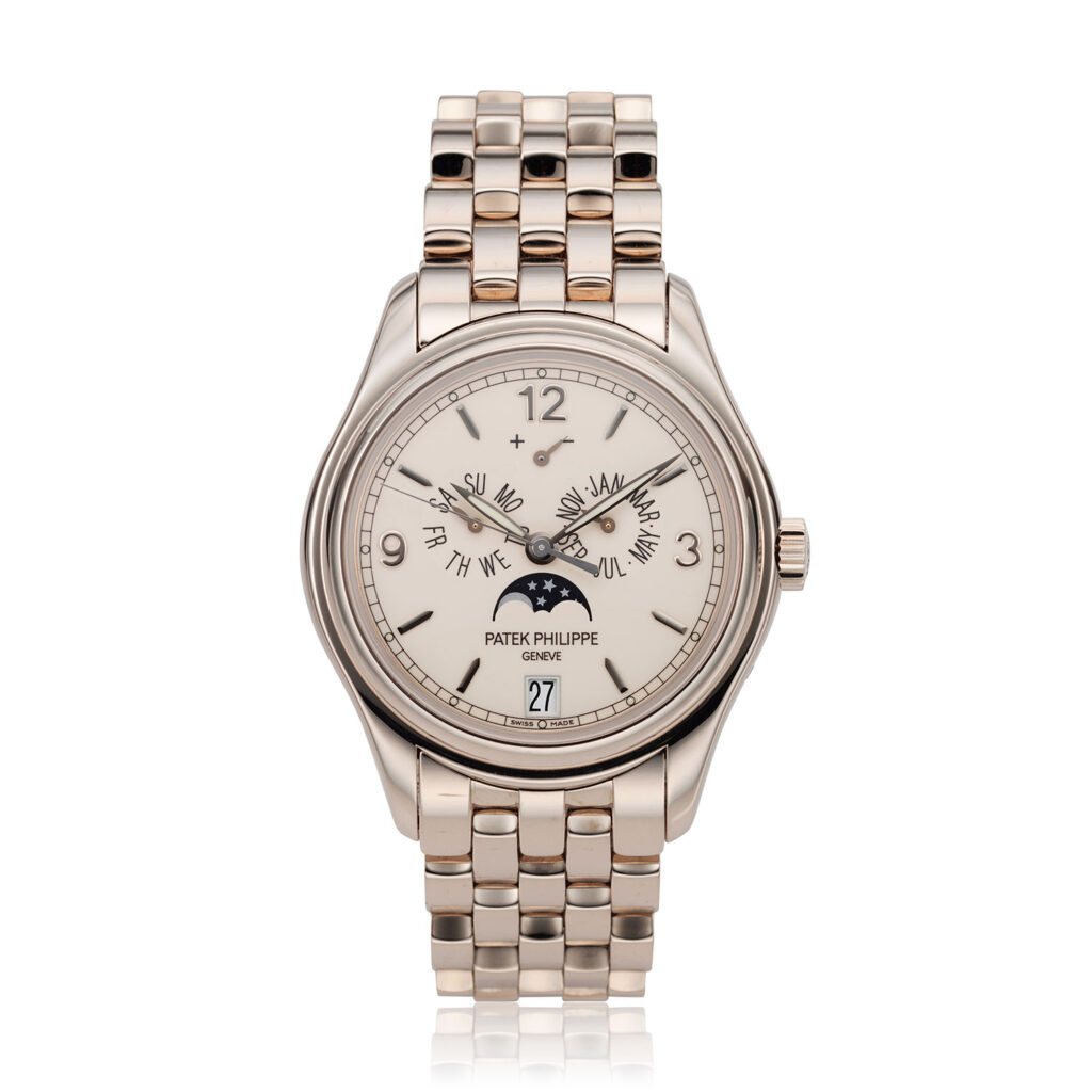 PATEK PHILIPPE WHITE GOLD ANNUAL CALENDAR BRACELET WATCH, REF. 5146/1G-001