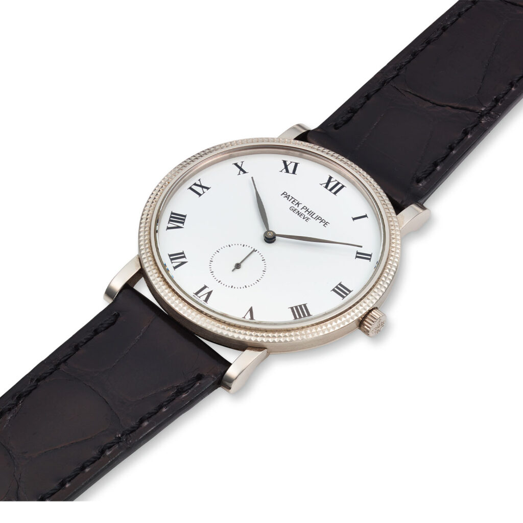 PATEK PHILIPPE WHITE GOLD MANUAL HOBNAIL CALATRAVA, REF. 3919G
