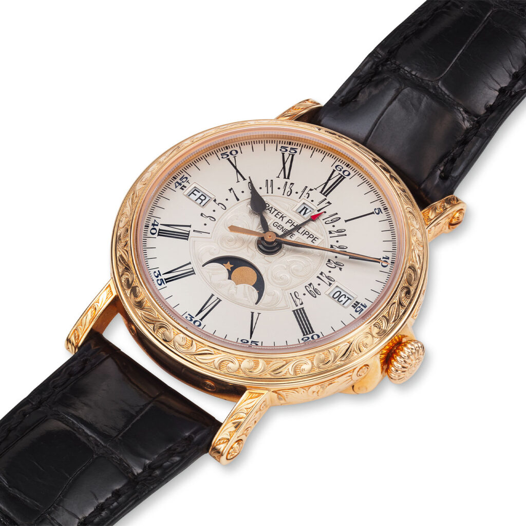 PATEK PHILIPPE HAND ENGRAVED PERPETUAL RETROGRADE CALENDAR REF. 5160R-001