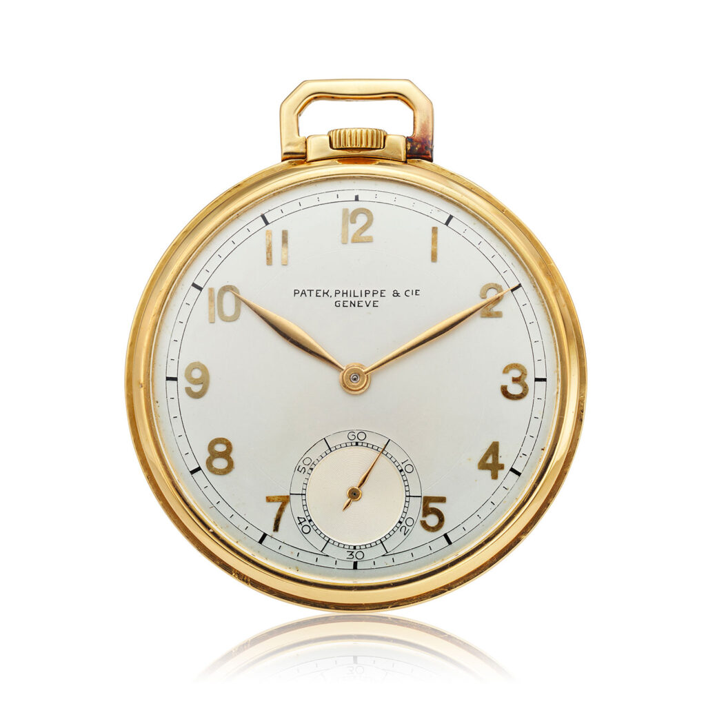 A PATEK PHILIPPE GOLD POCKET WATCH, REF. 600J