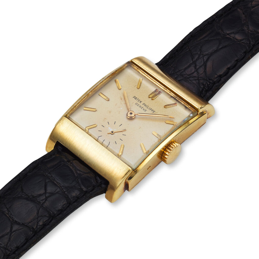 PATEK PHILIPPE YELLOW GOLD RECTANGULAR CURVED DOME REF. 2479J