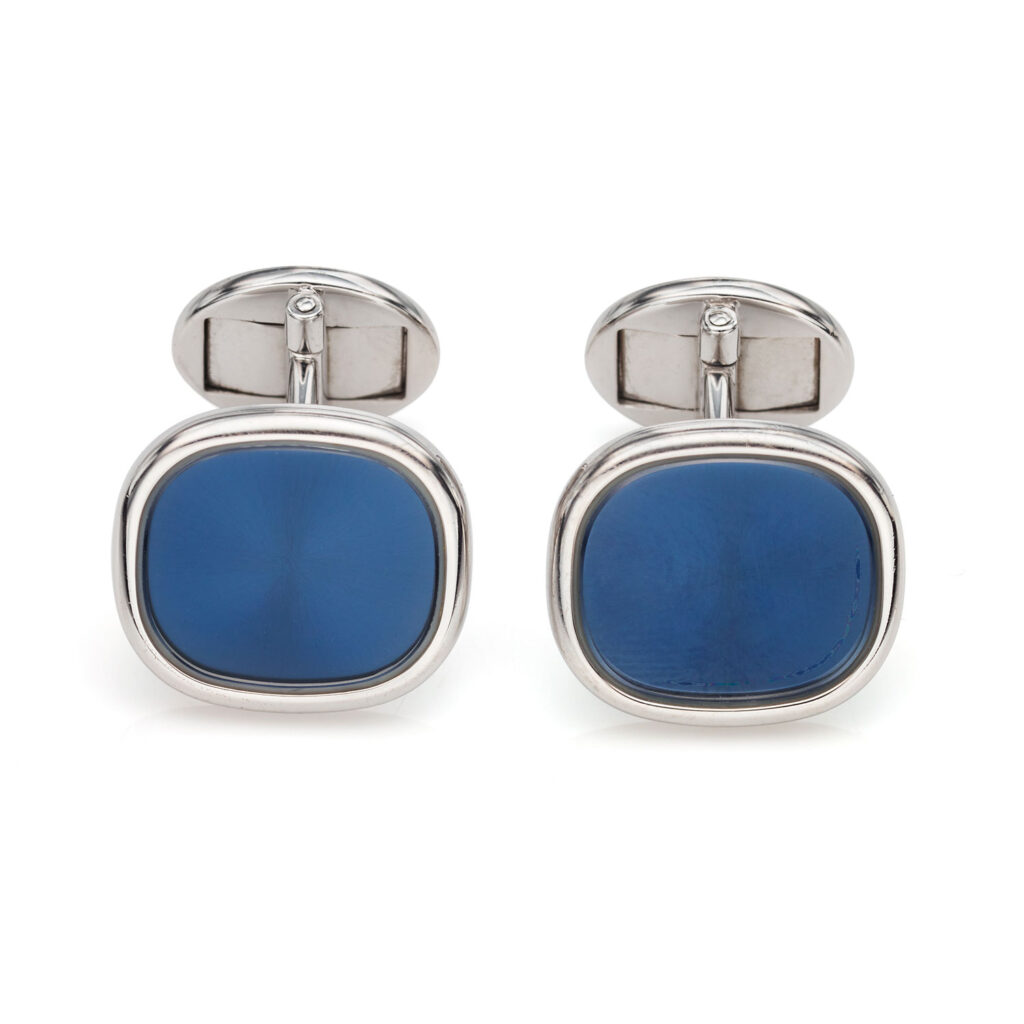 PATEK PHILIPPE WHITE GOLD ELLIPSE CUFFLINKS