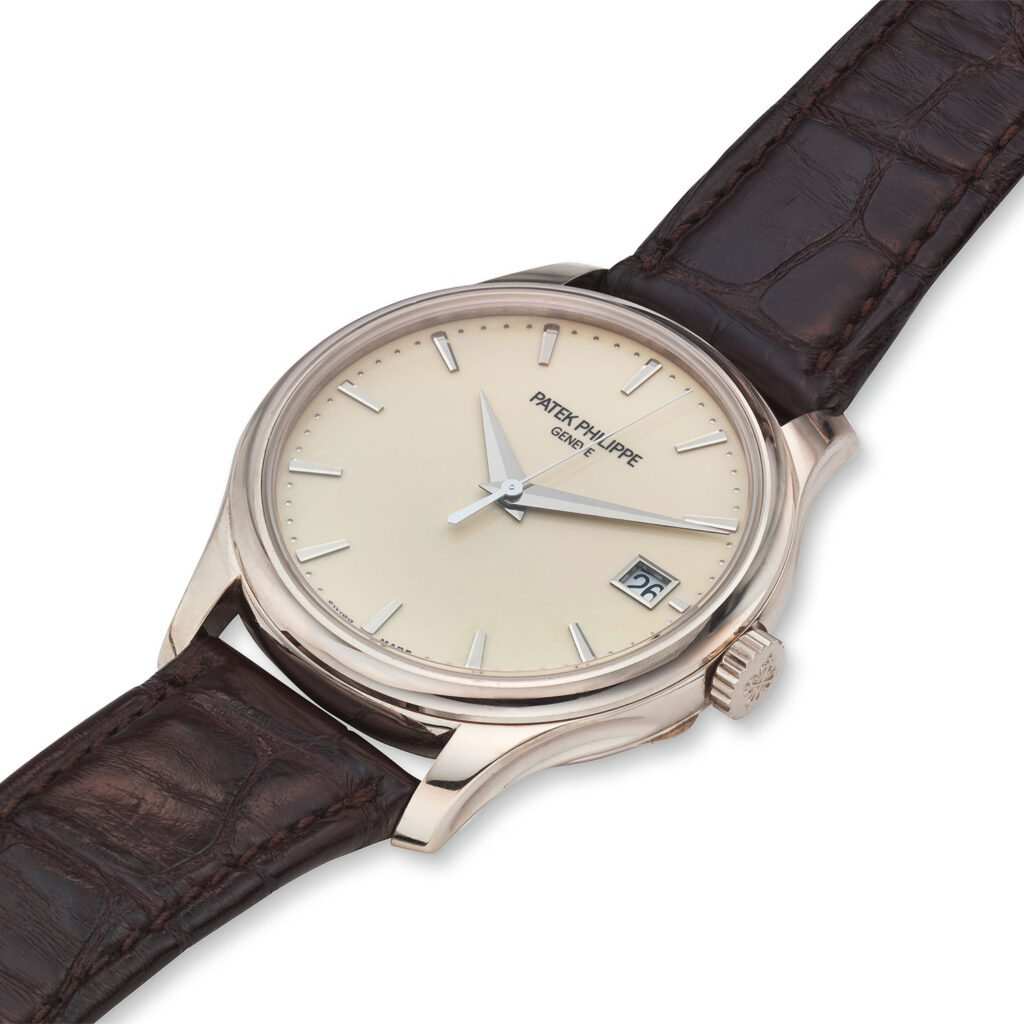 PATEK PHILIPPE WHITE GOLD CALATRAVA WITH HINGED CASEBACK, REF. 5227G-00