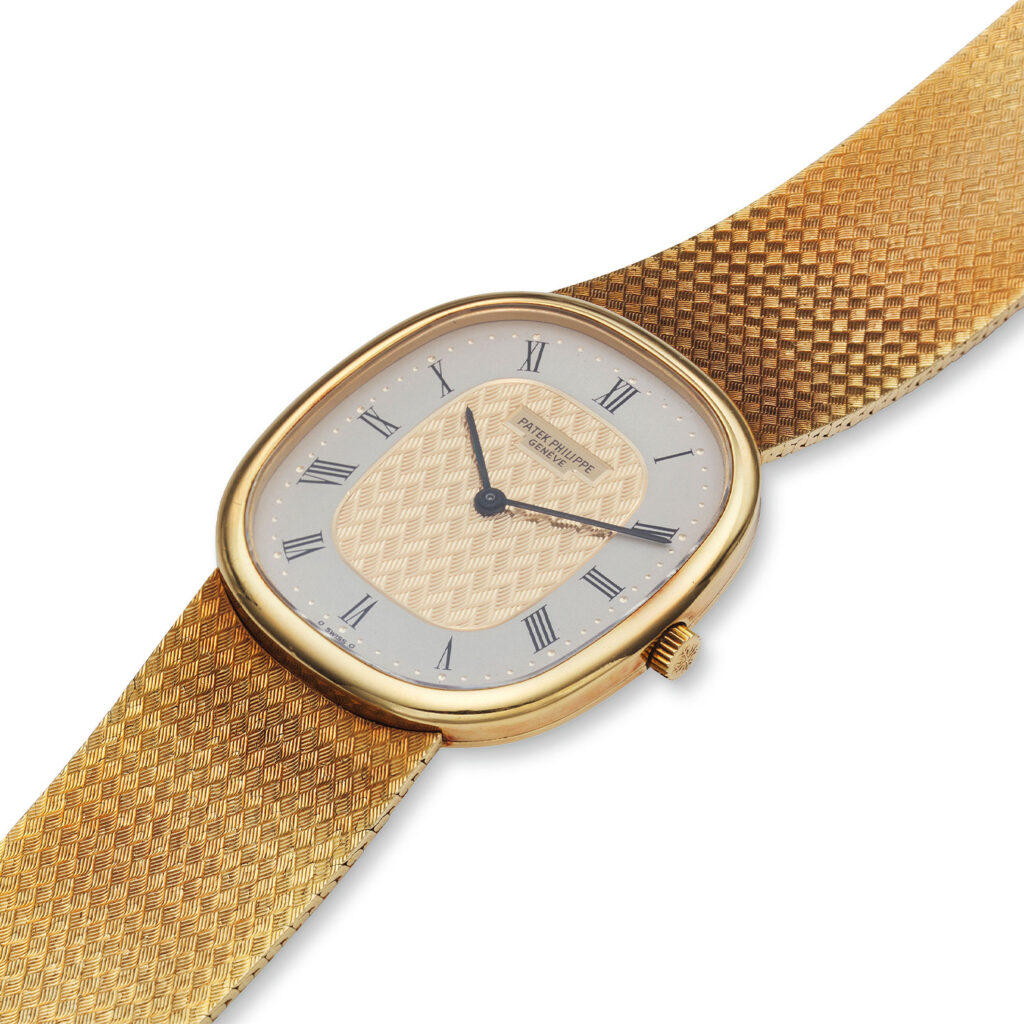 PATEK PHILIPPE YELLOW GOLD ELLIPSE BRACELET WATCH, REF. 3838/5J