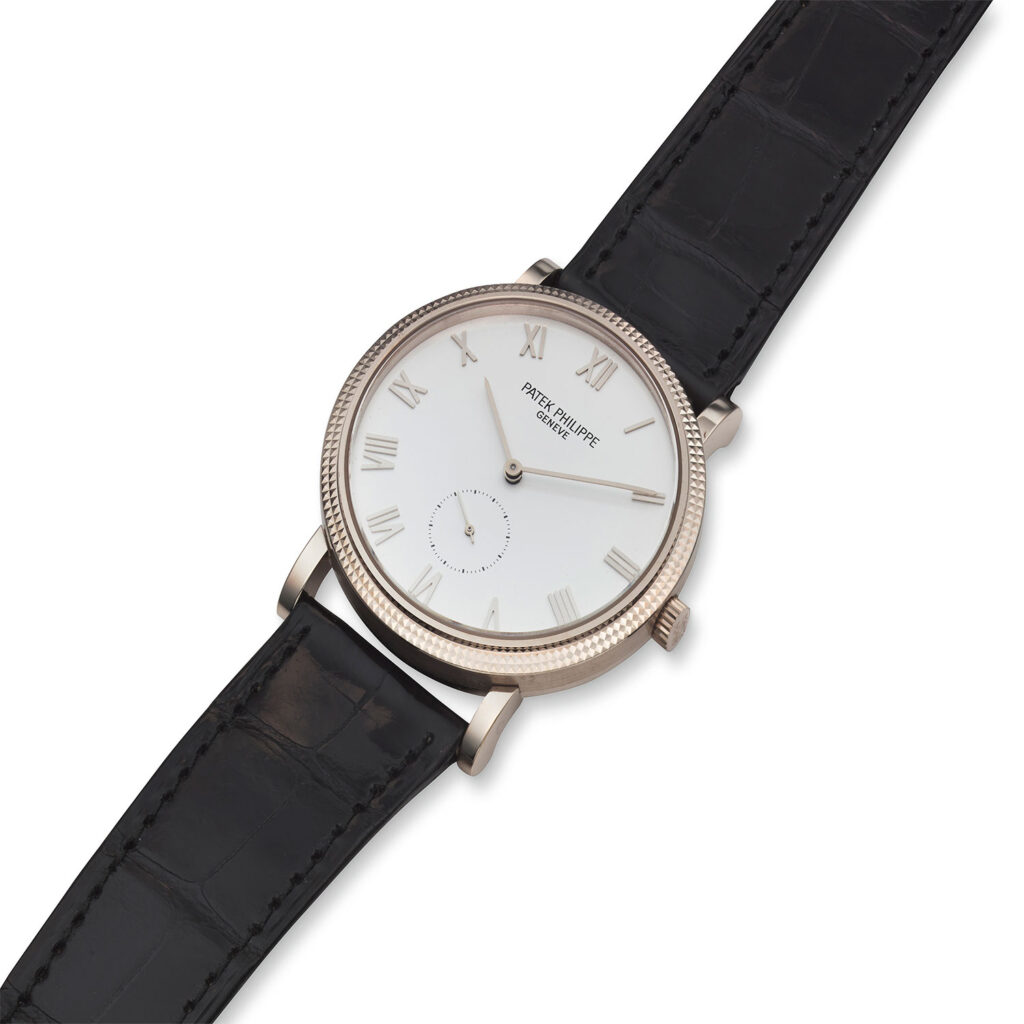 PATEK PHILIPPE LIMITED EDITION WHITE GOLD MANUAL HOBNAIL CALATRAVA, REF. 3919SG