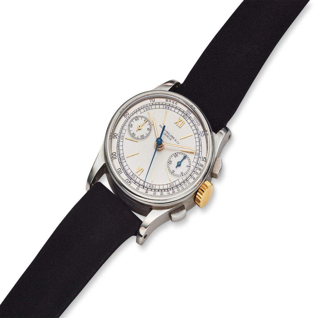 PATEK PHILIPPE STEEL AND YELLOW GOLD REF. 130A WITH TACHOMETER