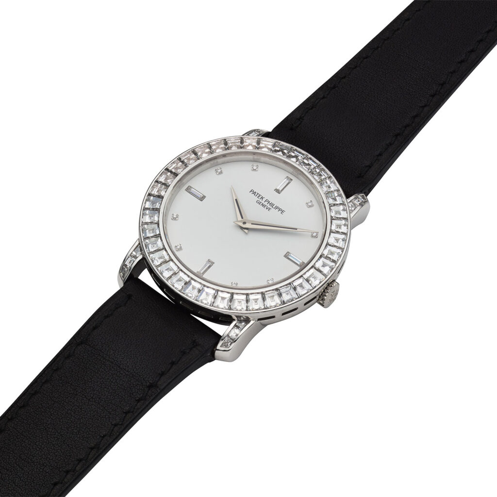 PATEK PHILIPPE PLATINUM AND DIAMOND WRISTWATCH REF. 5027P