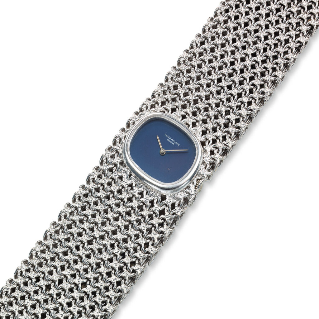 PATEK PHILIPPE WHITE GOLD LADIES BRACELET HORIZONTAL ELLIPSE WATCH REF. 4151/1G